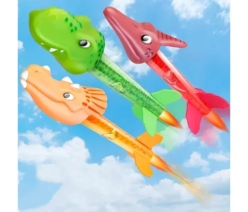 Dinosaur Volcano Launcher Set Foam Rockets Colorful