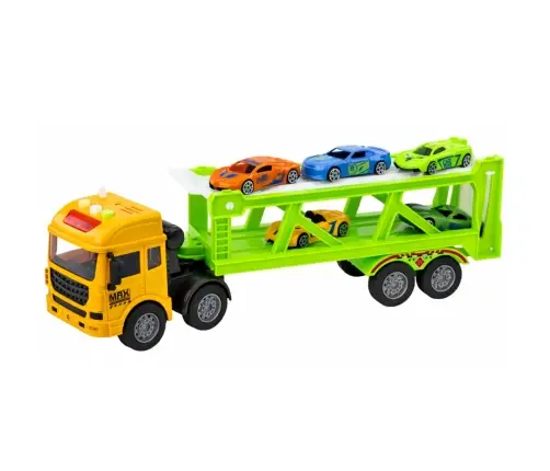 Lora Transport Truck With Cars Lights Sounds Green