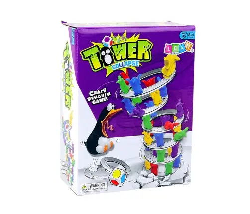 Crazy Penguins on the Tower Family Arcade Game Colorful