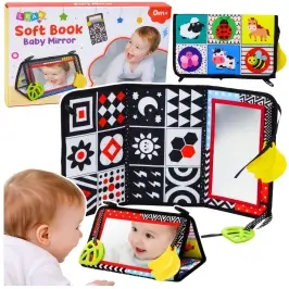 Contrast Sensory Educational Mat with Mirror for Babies