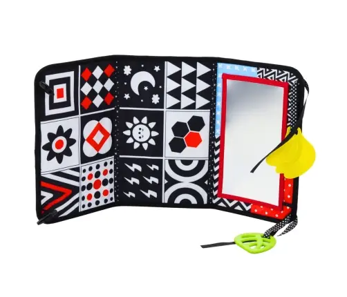 Contrast Sensory Educational Mat with Mirror for Babies
