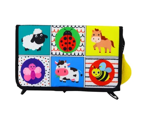 Contrast Sensory Educational Mat with Mirror for Babies