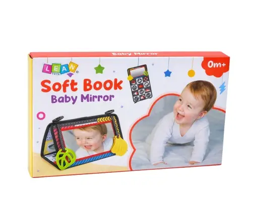 Contrast Sensory Educational Mat with Mirror for Babies