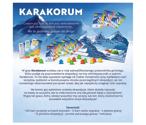 Board Game Karakorum Reiner Knizia: King of the Mountains Trefl 02739