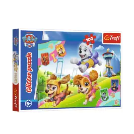 Glitter Puzzle – 100 Pieces – Paw Patrol – Shimmering Pups – Trefl 14835