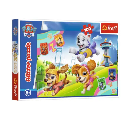 Glitter Puzzle – 100 Pieces – Paw Patrol – Shimmering Pups – Trefl 14835