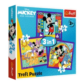 Puzzle – 3-in-1 (20, 36, 50 pieces) – Mickey and His Merry Team – Mickey Mouse and Friends – Trefl 34894
