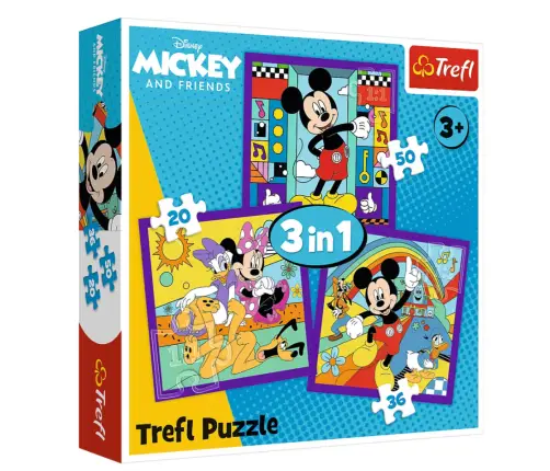 Puzzle – 3-in-1 (20, 36, 50 pieces) – Mickey and His Merry Team – Mickey Mouse and Friends – Trefl 34894