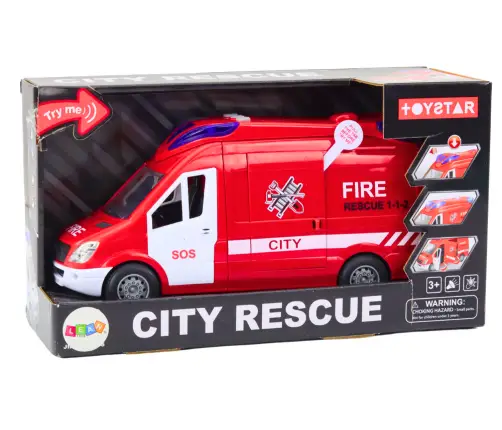 Fire Truck Lights Sounds Opening Doors Drive Red