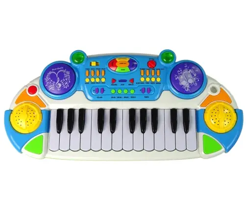 Organ Keyboard Chair Microphone Blue
