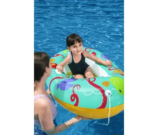 Inflatable Dinghy For Children 119 cm x 79 cm Orange Bestway 34009