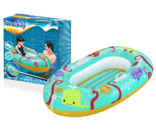 Inflatable Dinghy For Children 119 cm x 79 cm Orange Bestway 34009