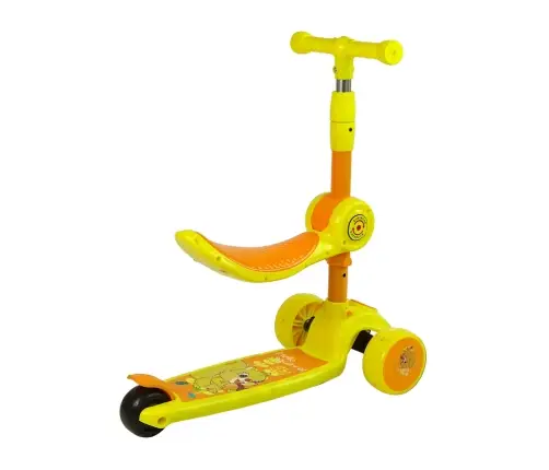 Three-wheeled Balancing Scooter Saddle Yellow Music Diodes Squirrel Three-wheeled Balancing Scooter Saddle Yellow Music Diodes Squirrel