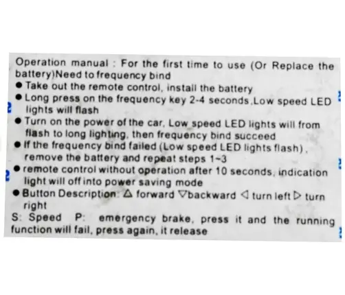 Remote Control for Electric Ride-On Car BMW X6 2.4G