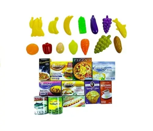 Shop Trolley + 25 Toy Food Shop Trolley + 25 Toy Food