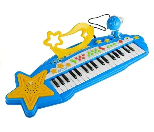 Big Keyboard with MP3 37 Keys with Microphone Blue Big Keyboard with MP3 37 Keys with Microphone Blue