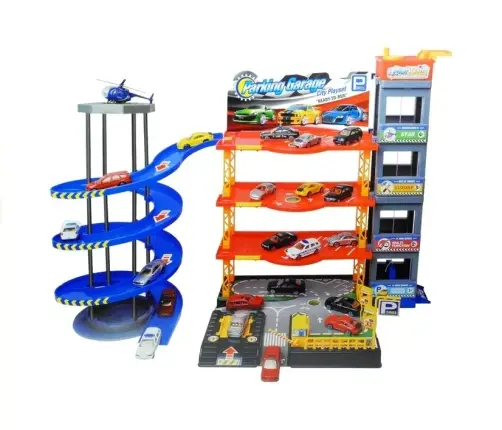 A huge garage + set of 4 cars and helicopter