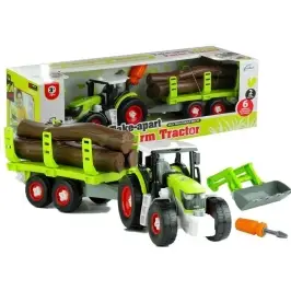 Assembly Tractor with Trailer for Wood Transport Screwdriver