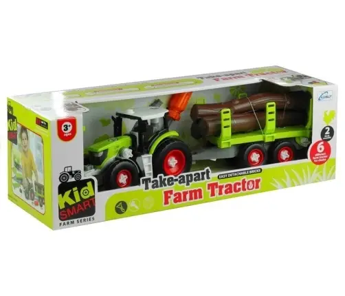 Assembly Tractor with Trailer for Wood Transport Screwdriver