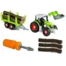 Assembly Tractor with Trailer for Wood Transport Screwdriver