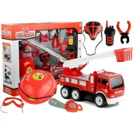 Set Of Fireman FIre Engine Car Helmet Extinguisher Saw 14 Elements Set Of Fireman FIre Engine Car Helmet Extinguisher Saw 14 Elements