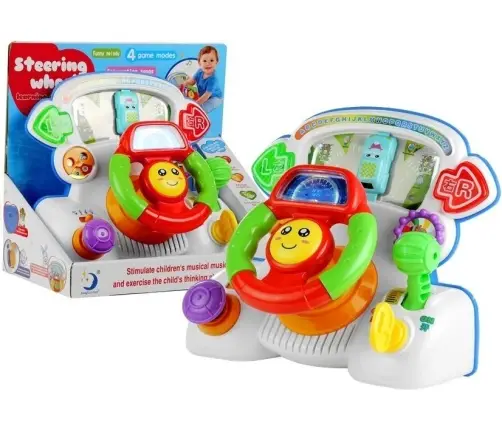 Interactive Steering Wheel Educational Sounds Lights