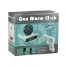 Gun Alarm Clock with Laser Pistol White