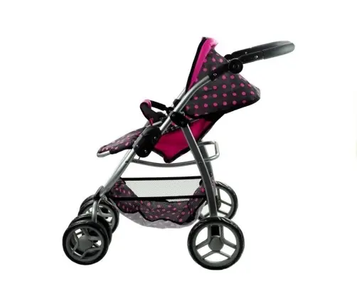 Alice leļļu rati 2in1 Black/Pink