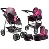 Alice leļļu rati 2in1 Black/Pink