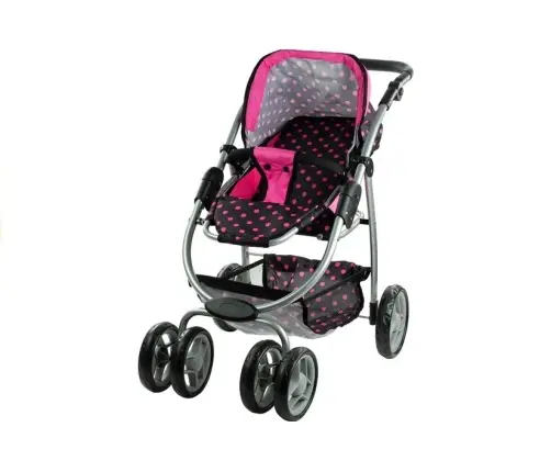 Alice leļļu rati 2in1 Black/Pink