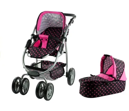 Alice leļļu rati 2in1 Black/Pink