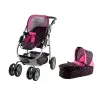 Alice leļļu rati 2in1 Black/Pink