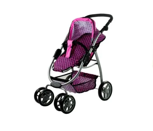 Leļļu rati 2in1 Alice Pink/Black