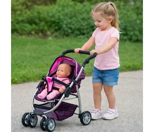 Leļļu rati 2in1 Alice Pink/Black