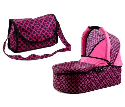 Leļļu rati 2in1 Alice Pink/Black
