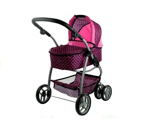 Leļļu rati 2in1 Alice Pink/Black