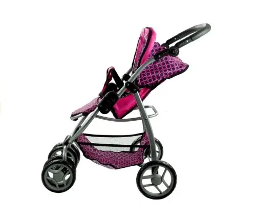Leļļu rati 2in1 Alice Pink/Black