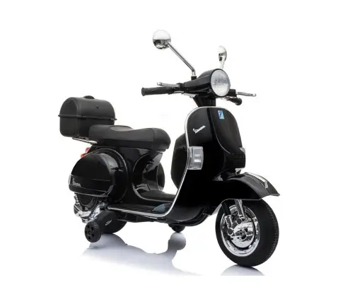 Vespa Scooter Electric Ride On Motorcycle - Black