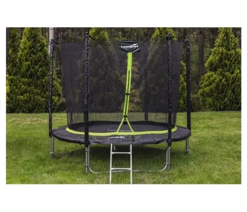 Batuts ar drošības tīklu un kāpnēm 244 cm (8ft)  SPORT PRO Green