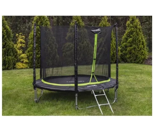 Batuts ar drošības tīklu un kāpnēm 244 cm (8ft)  SPORT PRO Green