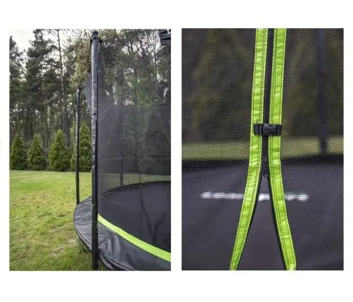 Batuts ar drošības tīklu un kāpnēm 244 cm (8ft)  SPORT PRO Green