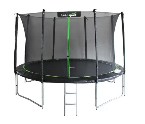 Batuts ar drošības tīklu un kāpnēm 427 cm (14ft) Sport PRO Green Batuts ar drošības tīklu un kāpnēm 427 cm (14ft) Sport PRO Green
