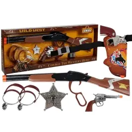 Cowboy Set Lever Action Rifle Colt Revolver Sheriff Badge Cowboy Set Lever Action Rifle Colt Revolver Sheriff Badge