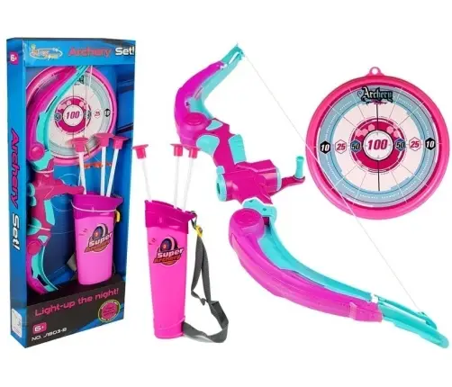 Bow with Shield + 3 Suction Cup Arrows Pink