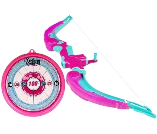 Bow with Shield + 3 Suction Cup Arrows Pink