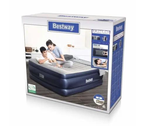 Double Inflatable Mattress With Pump 203 x 152 x 61 cm Bestway 67690