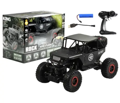 Radiovadāmā mašīna Monster Car Jeep Black