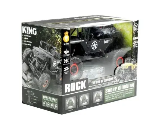 Radiovadāmā mašīna Monster Car Jeep Black