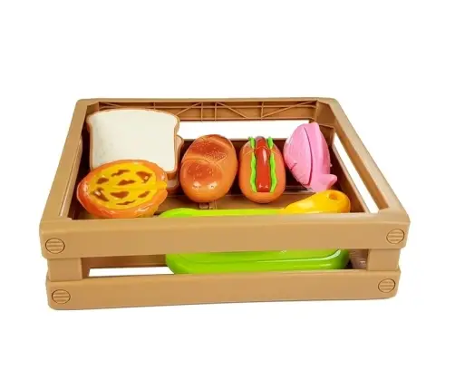 Hot-Dog Set for Cutting Indredients in a Basket