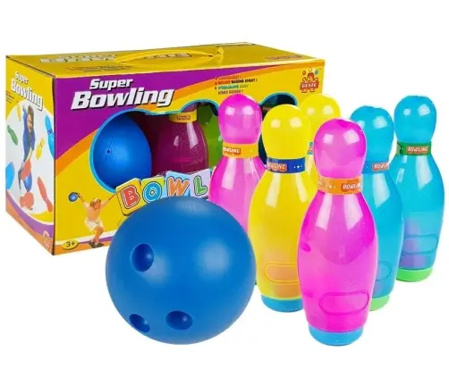 Big Bowling Set 6 pcs Colorful Pins + Bowling Ball